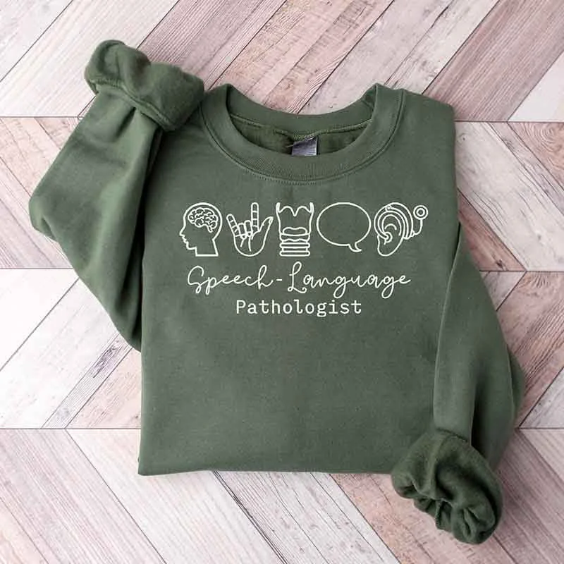 abstract sweatshirts art -Speech Therapist Language Pathologist Sweatshirt