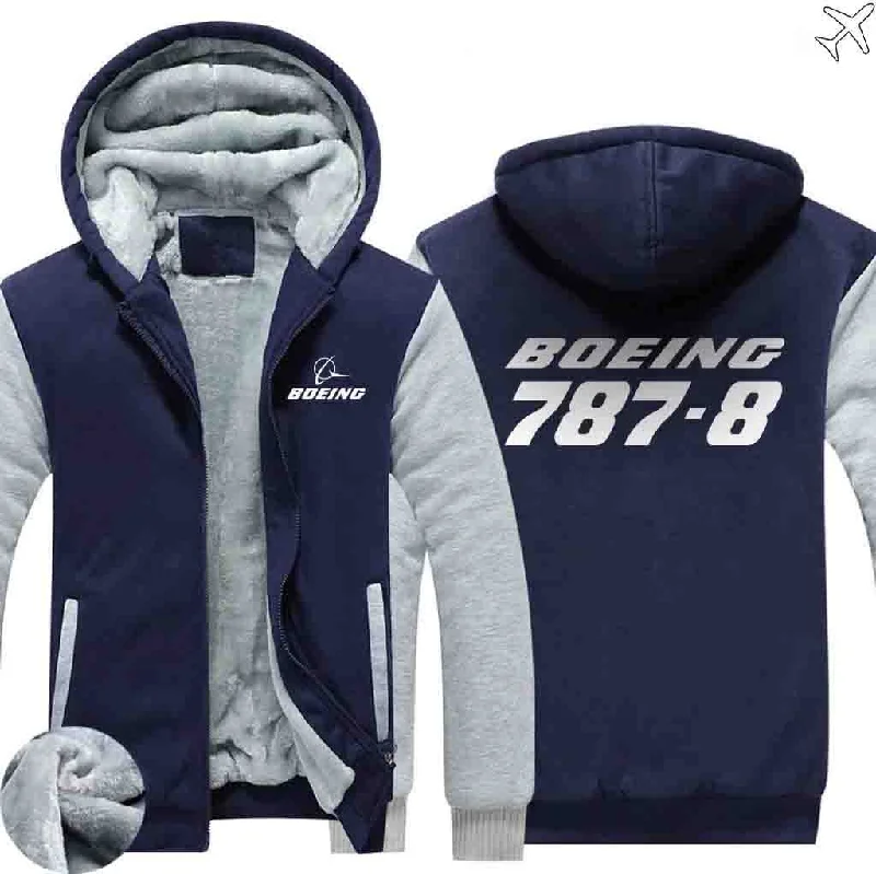 minimalist art hoodies -BOEING 787-8 ZIPPER SWEATERS