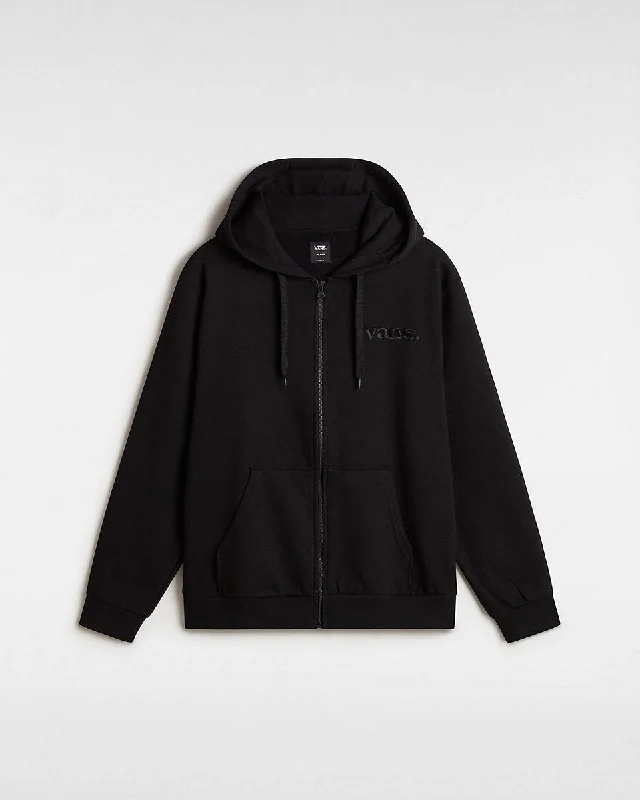 rock vibe hoodies -Vans Mens Essential Relaxed Full Zip Hoodie - Black