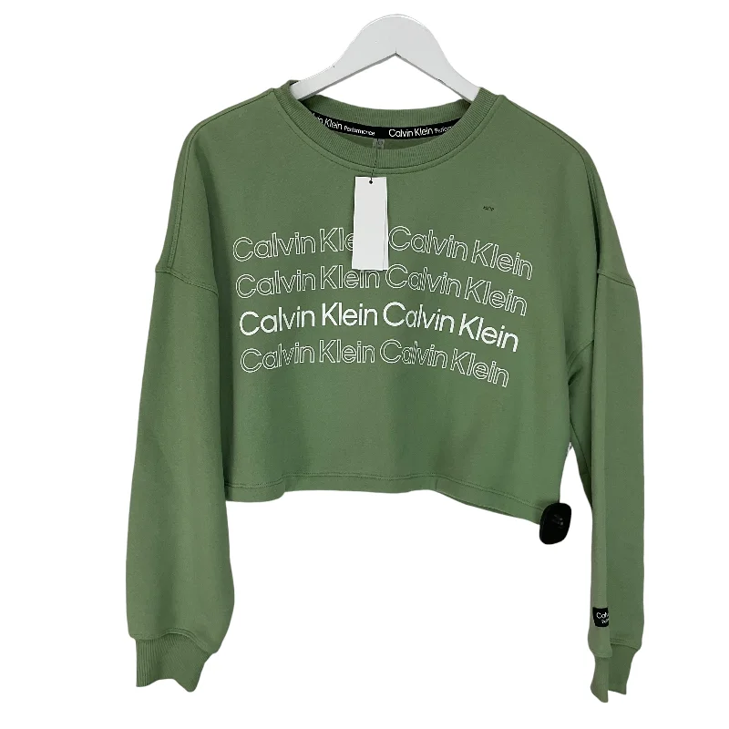 tie-dye abstract sweatshirts -Sweatshirt Crewneck By Calvin Klein In Green, Size: Xs