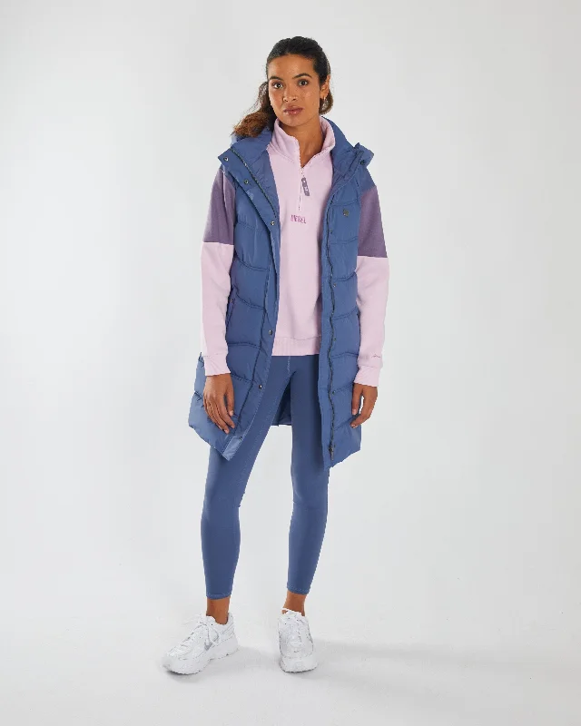 minimalist varsity jackets -Bena Gilet Warm Blue