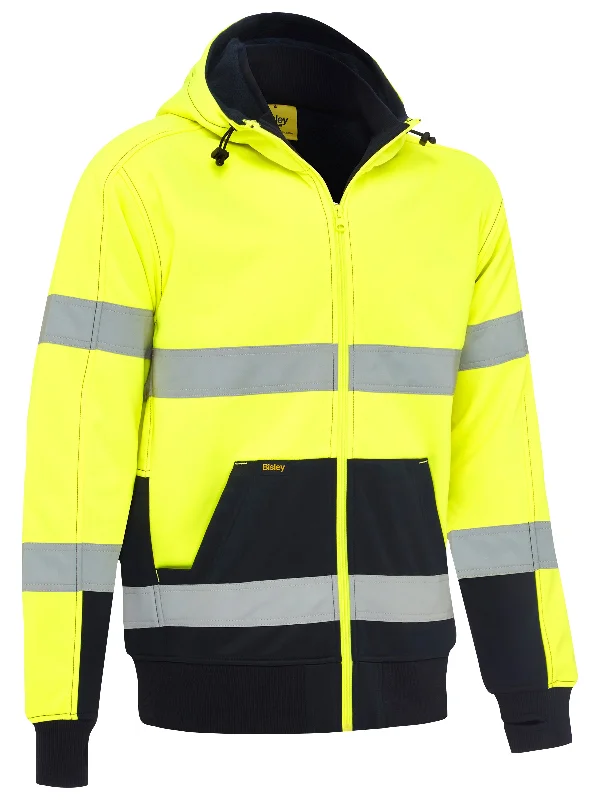 surf graphic hoodies -BK6988T Bisley Taped Hi Vis Fleece Hoodie With Sherpa Lining