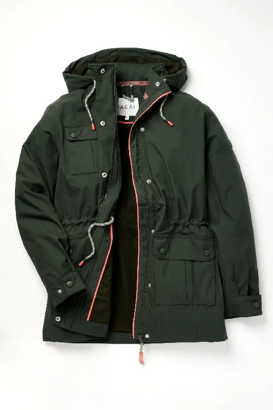 retro parka jackets -River Waterproof Jacket - Deep Khaki