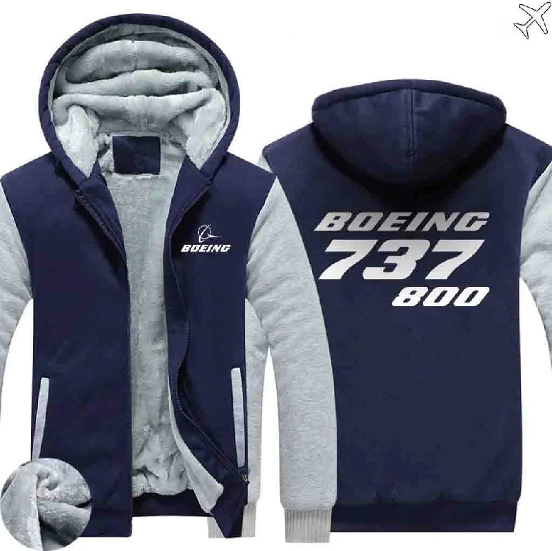 tie-dye style hoodies -BOEING 737-800 ZIPPER SWEATERS