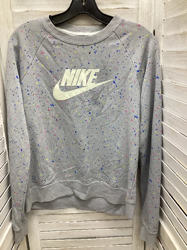 holiday trend sweatshirts -Sweatshirt Crewneck By Nike In Multi-colored, Size: M