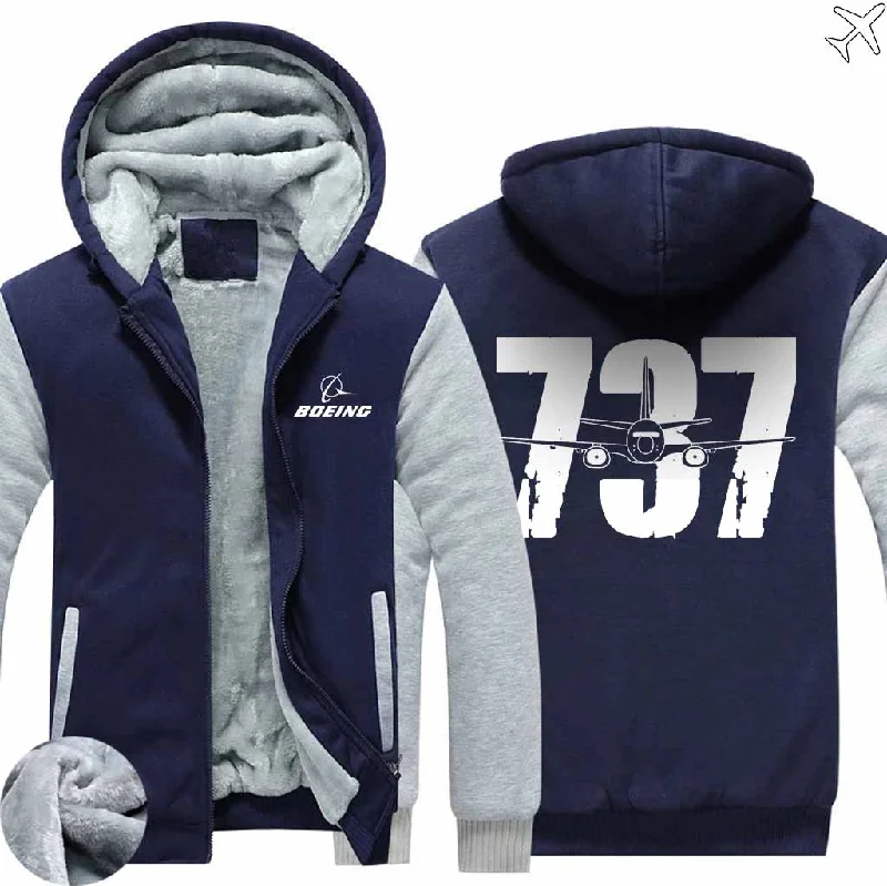 cool design hoodies -BOEING 737 ZIPPER SWEATERS