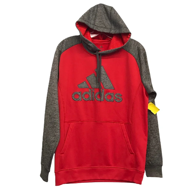 funny fashion sweatshirts -Sweatshirt Hoodie By Adidas In Red, Size: S