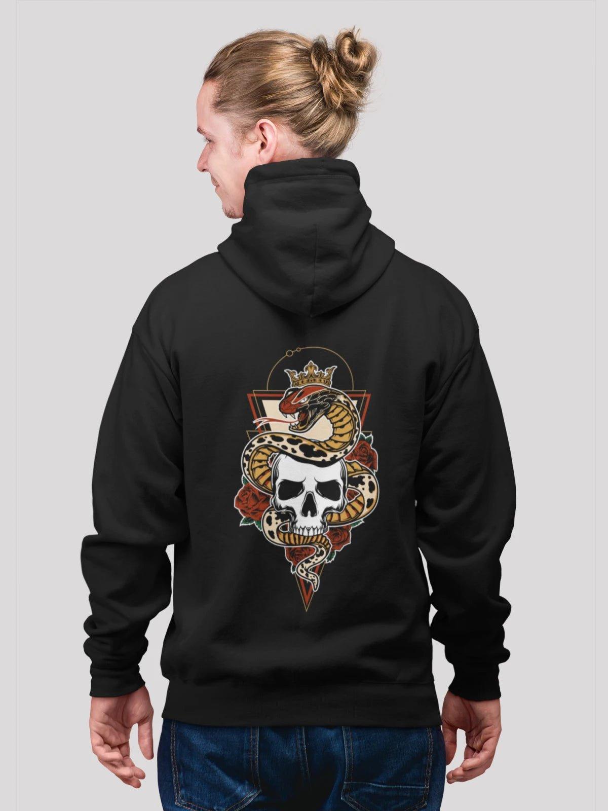 funny geometric hoodies -Skull Black Men's Hoodie