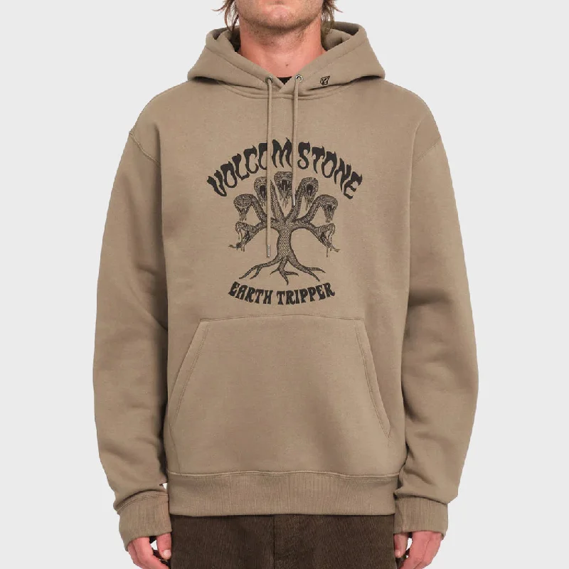 family art hoodies -Volcom Mens Watanite Pullover Hoodie - Teak