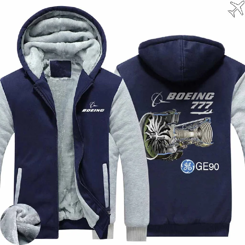 adventure abstract hoodies -BOEING 777 GE90 ZIPPER SWEATERS