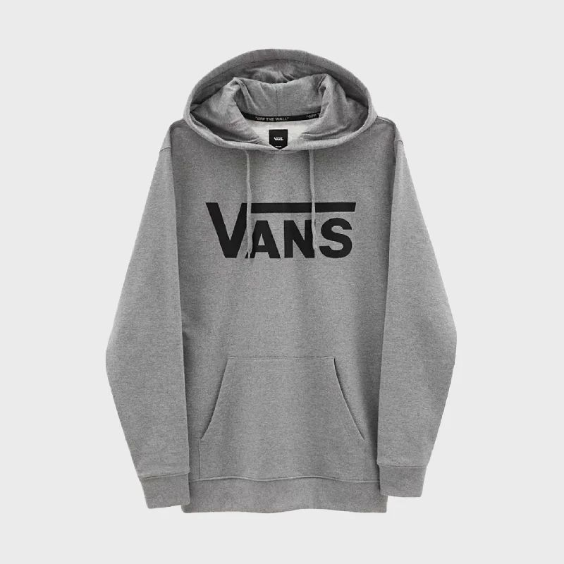 custom trend hoodies -Vans Classic Mens Pullover Hoodie - Cement Heather Grey/Black