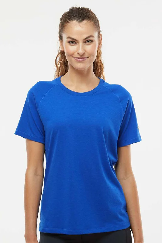 lightweight linen t-shirts -Adidas Womens Short Sleeve Crewneck T-Shirt - Collegiate Royal Blue