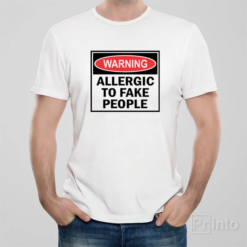 stretchy yoga ringer t-shirts -Allergic to fake people