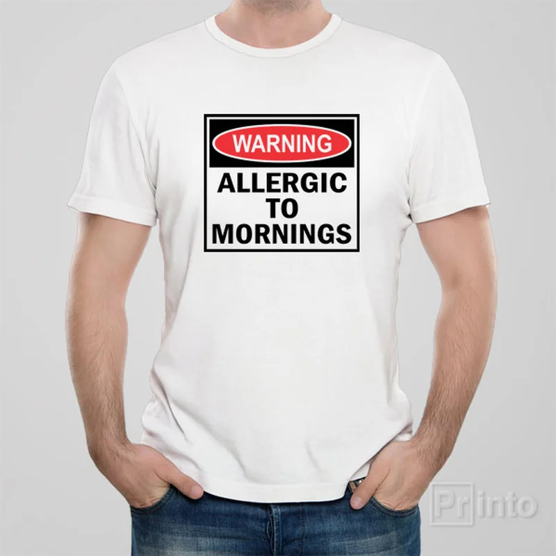 flared sleeve ringer t-shirts -Allergic to mornings