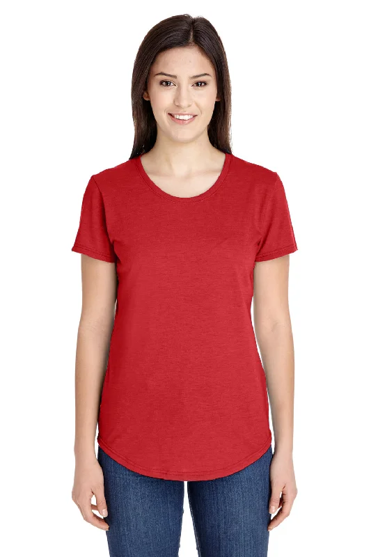 premium bamboo henley t-shirts -Gildan Womens Short Sleeve Crewneck T-Shirt - Heather Red - Closeout