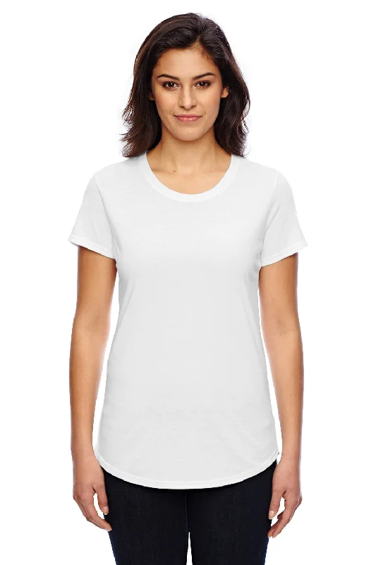 quick dry scoop t-shirts -Gildan Womens Short Sleeve Crewneck T-Shirt - White - Closeout