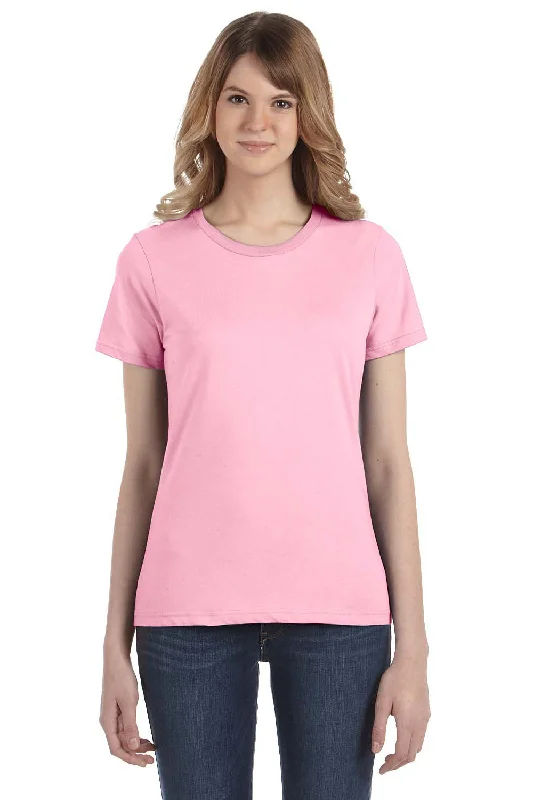 soft jersey ringer t-shirts -Gildan Womens Short Sleeve Crewneck T-Shirt - Charity Pink