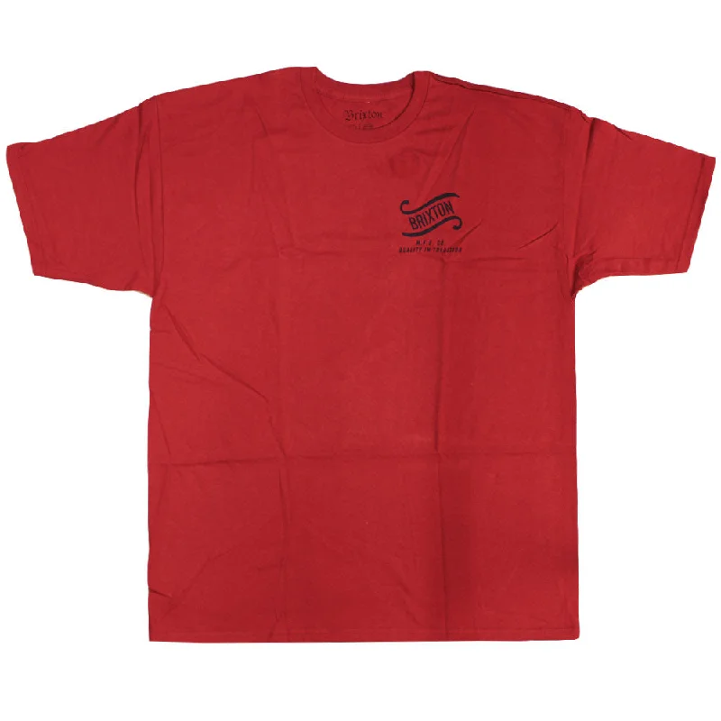 tailored slim polo t-shirts -Brixton Culver T-Shirt Red