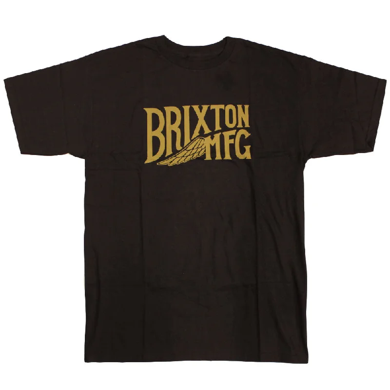 flared hem raglan t-shirts -Brixton Girder T-Shirt Black