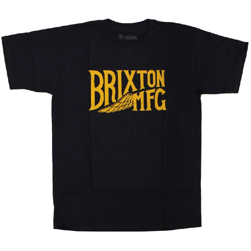 casual weekend raglan t-shirts -Brixton Girder T-Shirt Navy