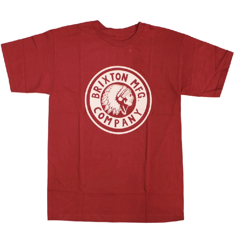 warm layered crew t-shirts -Brixton Rival T-Shirt Red