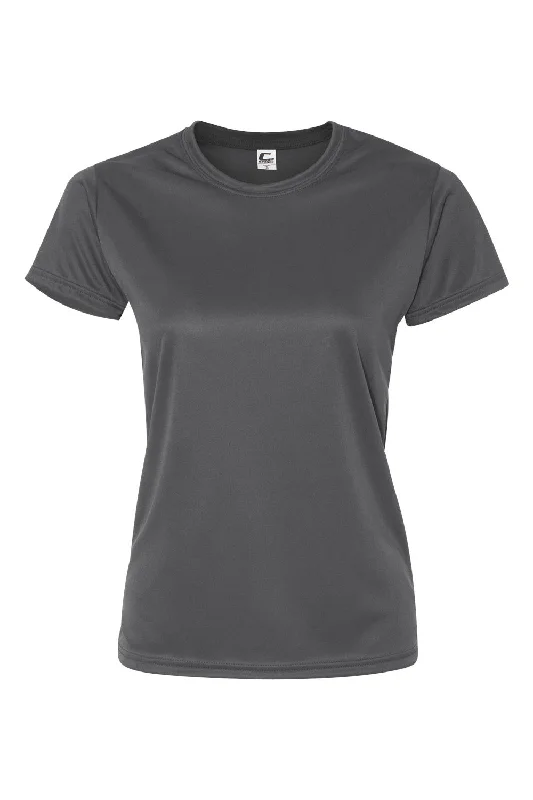 lightweight linen ringer t-shirts -C2 Sport Womens Performance Moisture Wicking Short Sleeve Crewneck T-Shirt - Graphite Grey