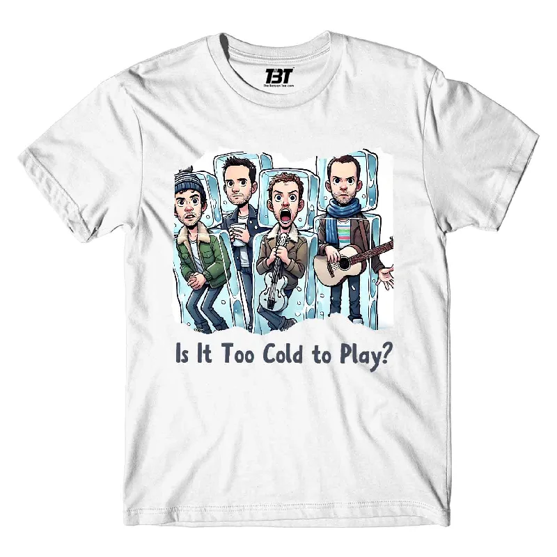 flared hem baseball t-shirts -Coldplay T shirt - Is It Too Cold To Play