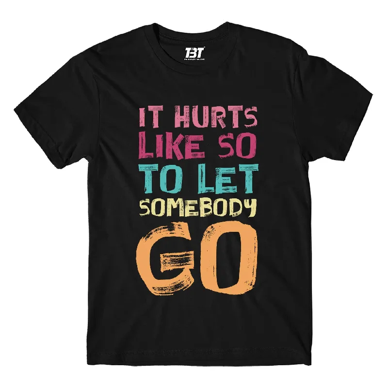 durable athletic v-neck t-shirts -Coldplay T shirt - Let Somebody Go