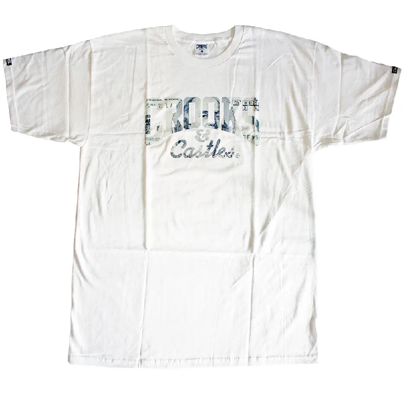 vintage band t-shirts -Crooks & Castles Currency Core T-shirt White