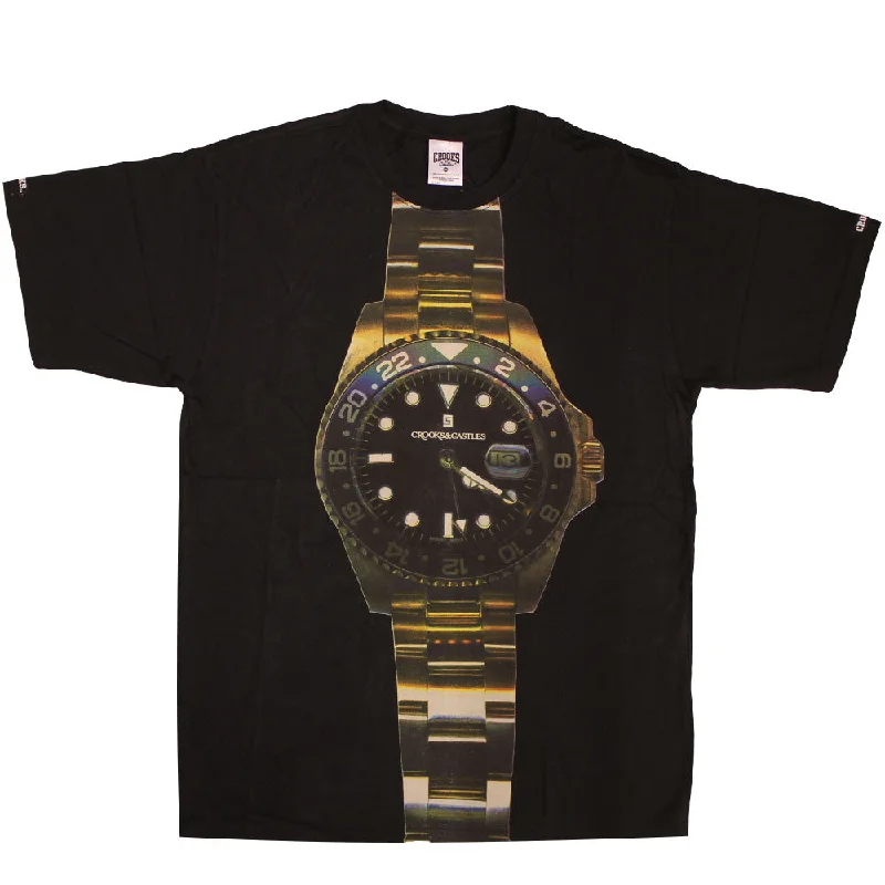 stylish pocket t-shirts -Crooks & Castles Monarch T-Shirt Black