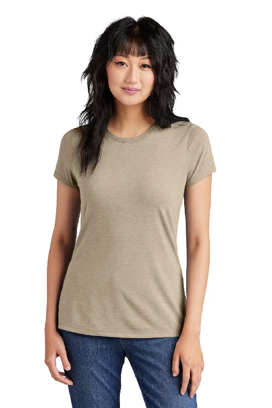 lightweight summer polo t-shirts -District Womens Perfect Tri Short Sleeve Crewneck T-Shirt - Heather Desert Tan