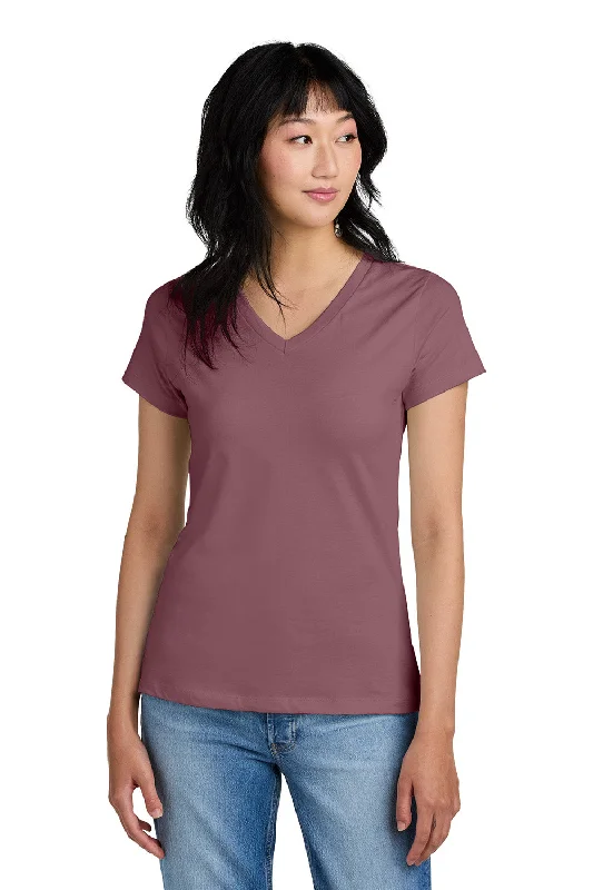 bold plaid polo t-shirts -District Womens Perfect Weight Short Sleeve V-Neck T-Shirt - Orchid Haze