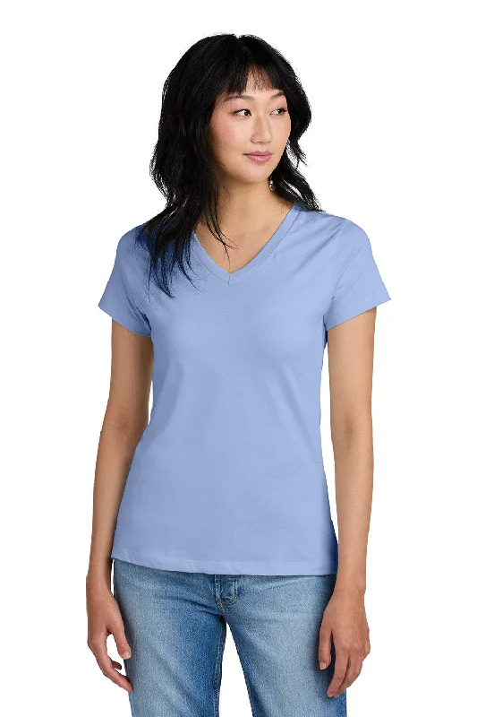 trendy ringer raglan t-shirts -District Womens Perfect Weight Short Sleeve V-Neck T-Shirt - Soft Lilac