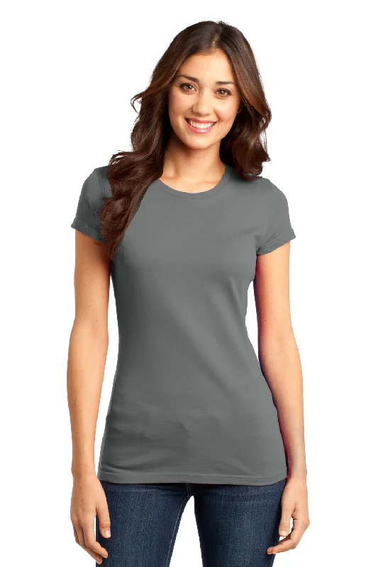 breathable mesh scoop t-shirts -District Womens Very Important Short Sleeve Crewneck T-Shirt - Grey - Closeout