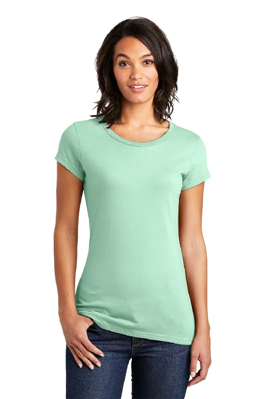 flared hem scoop t-shirts -District Womens Very Important Short Sleeve Crewneck T-Shirt - Mint Green