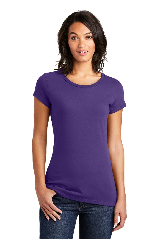 premium bamboo scoop t-shirts -District Womens Very Important Short Sleeve Crewneck T-Shirt - Purple