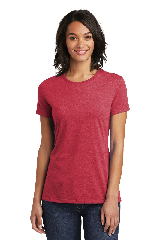 soft bamboo baseball t-shirts -District Womens Very Important Short Sleeve Crewneck T-Shirt - Heather Red