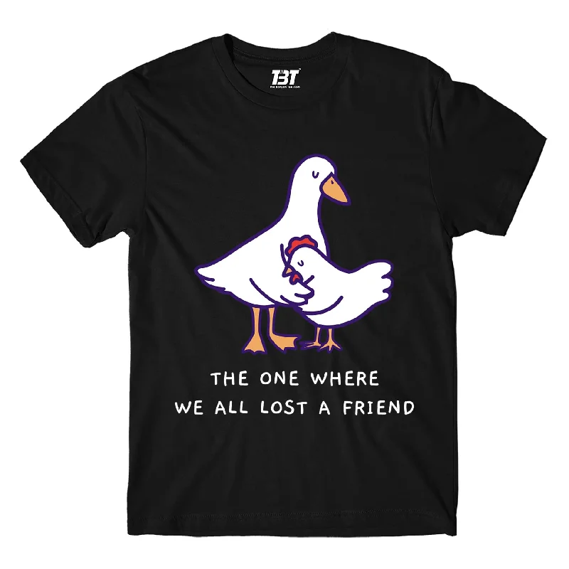 durable athletic ringer t-shirts -Friends T shirt - Lost A Friend