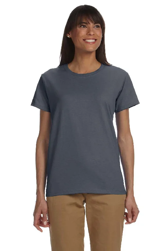 trendy oversized polo t-shirts -Gildan Womens Ultra Short Sleeve Crewneck T-Shirt - Charcoal Grey - Closeout