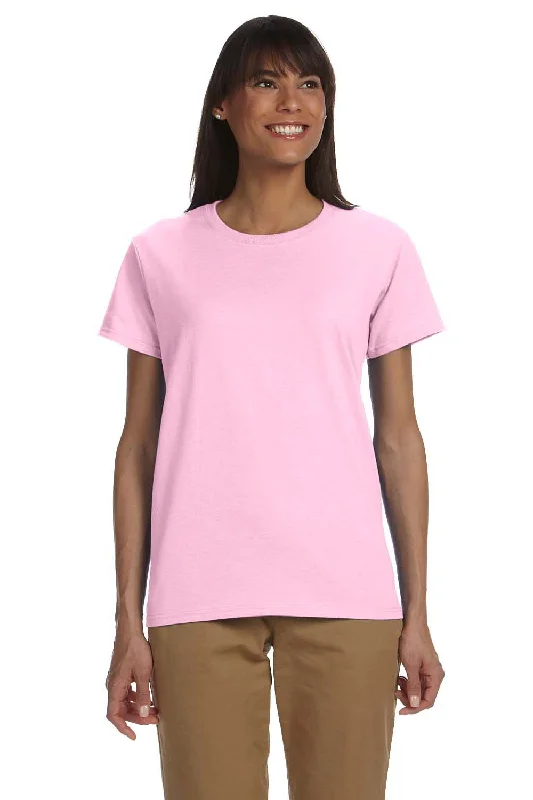 minimalist slim mock neck t-shirts -Gildan Womens Ultra Short Sleeve Crewneck T-Shirt - Light Pink