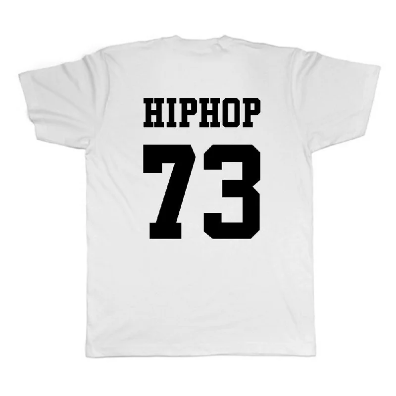 stretchy ribbed raglan t-shirts -HIPHOP73 T-Shirt White