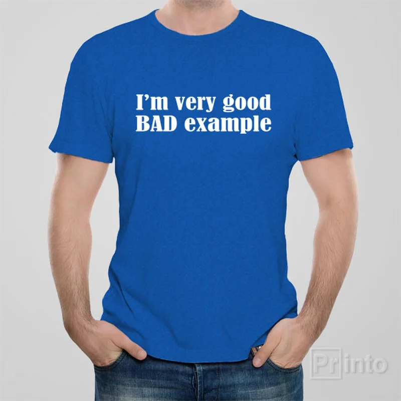 lightweight summer t-shirts -I am very good bad example - T-shirt