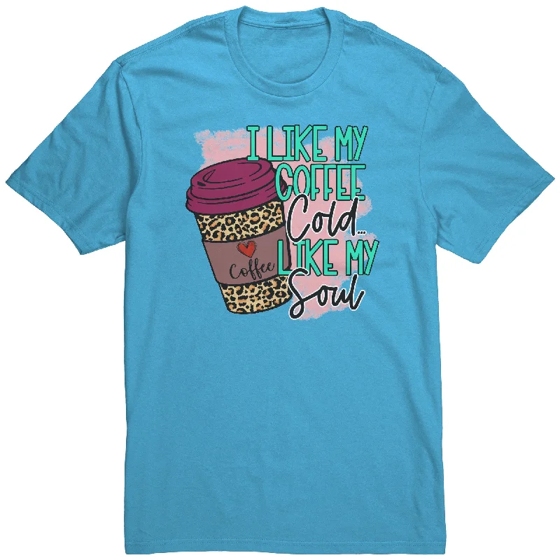 relaxed fit ringer t-shirts -I Like My Coffee Cold Like My Soul Unisex T-Shirt