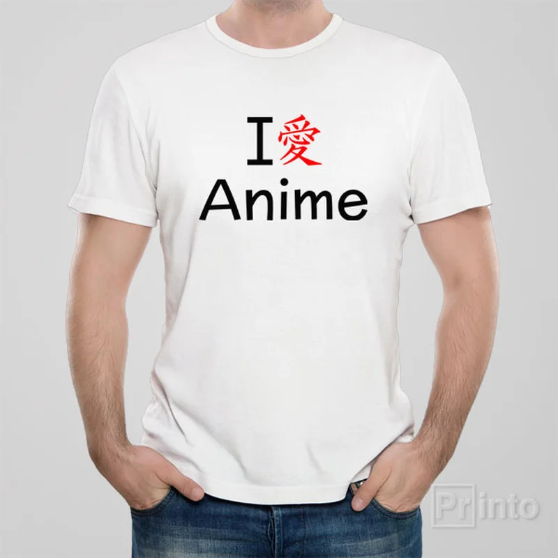 breathable cotton baseball t-shirts -I love anime