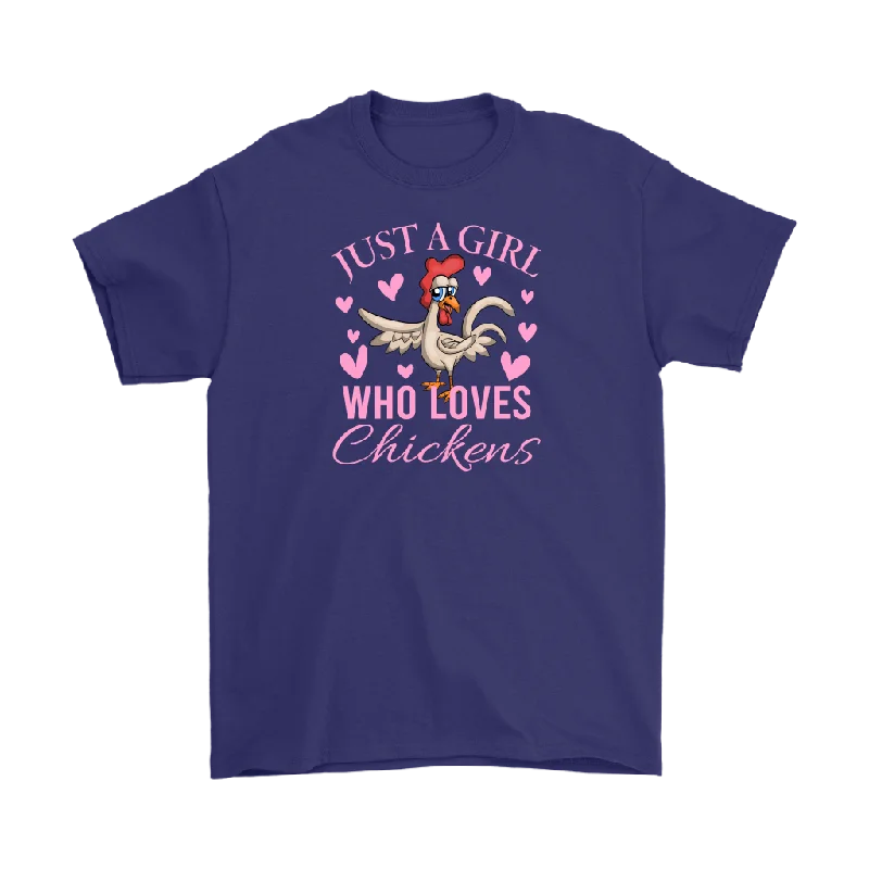 premium modal t-shirts -Just a Girl Who Loves CHICKENS Unisex T-Shirt