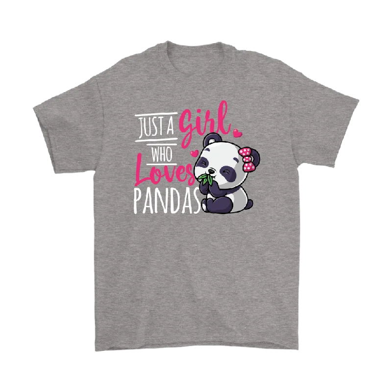 lightweight travel t-shirts -Just a Girl Who Loves Pandas Unisex T-Shirt