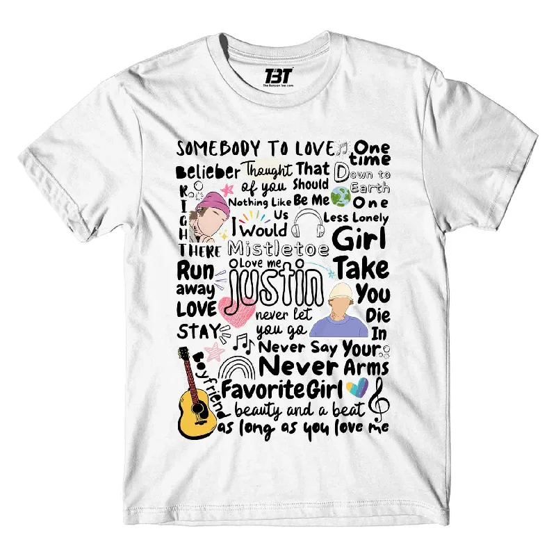 tailored slim t-shirts -Justin Bieber T shirt - Bieber Beats