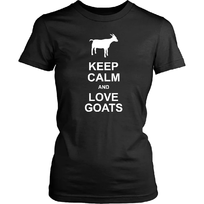 warm layered scoop t-shirts -KEEP CALM and LOVE GOATS Women's T-Shirt