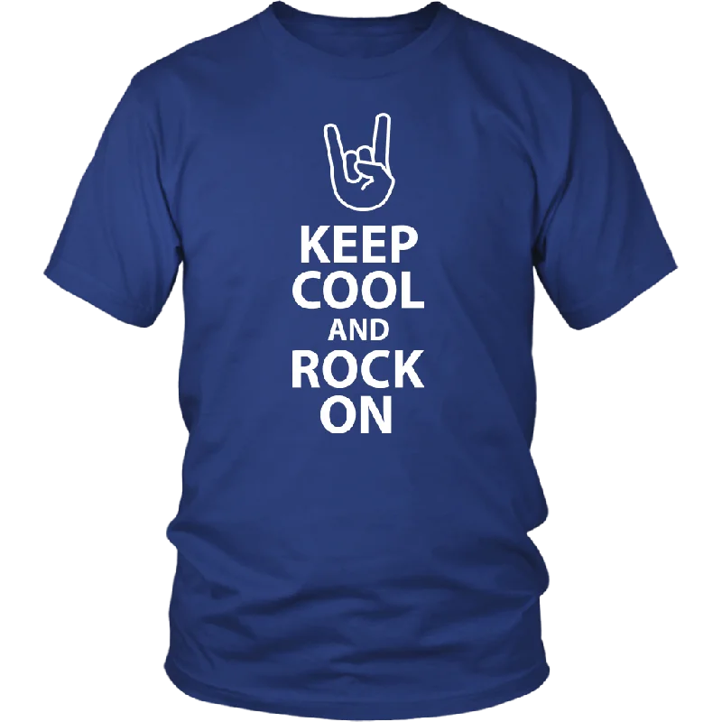 minimalist slim scoop t-shirts -KEEP COOL and ROCK ON Unisex T-Shirt