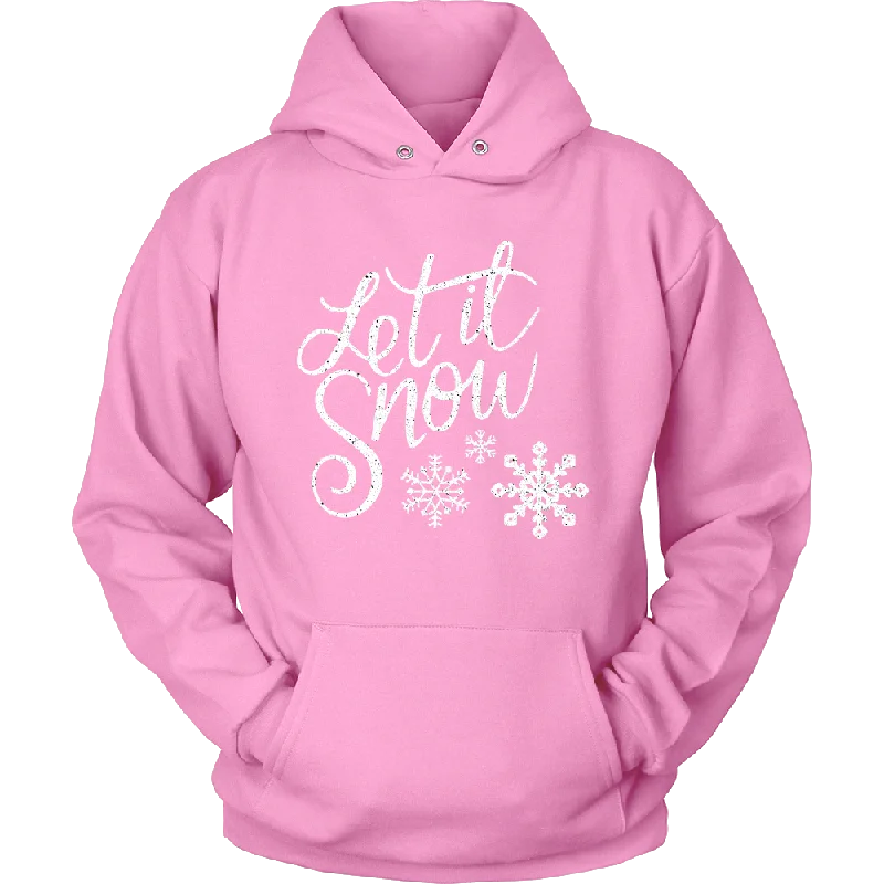 relaxed casual ringer t-shirts -LET IT SNOW Unisex HOODIE